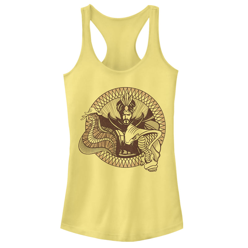 Junior's Aladdin Jafar Cobra Circle Racerback Tank Top