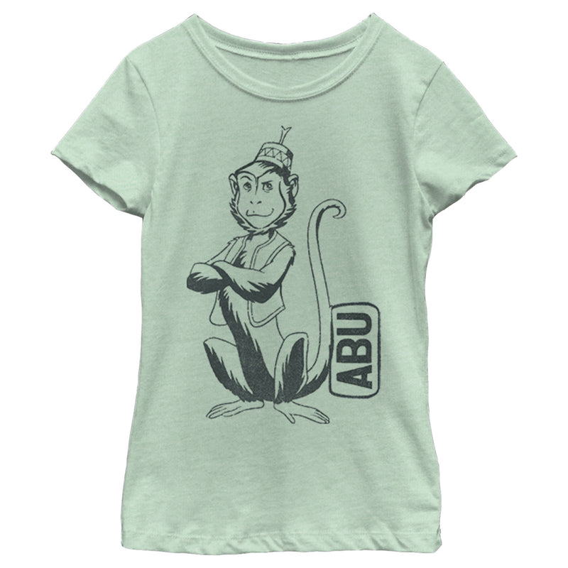 Girl's Aladdin Cartoon Abu Profile T-Shirt