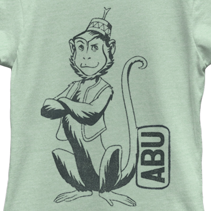 Girl's Aladdin Cartoon Abu Profile T-Shirt
