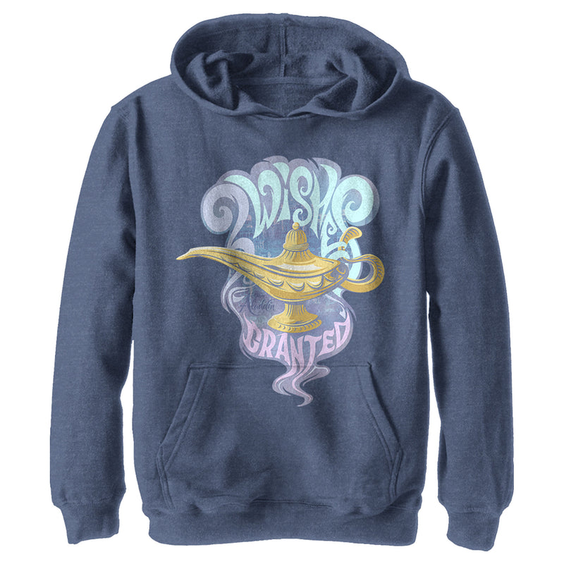 Boy's Aladdin Wishes Granted Lamp Pull Over Hoodie