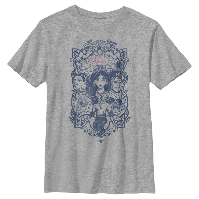 Boy's Aladdin Character Frame T-Shirt