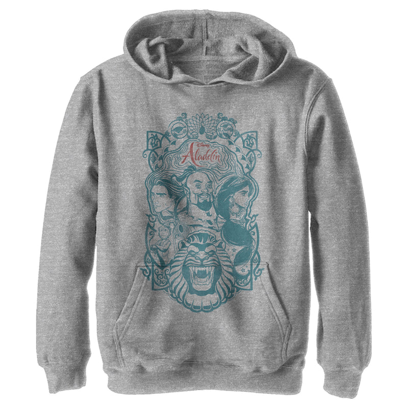 Boy's Aladdin Ornate Trio Frame Pull Over Hoodie