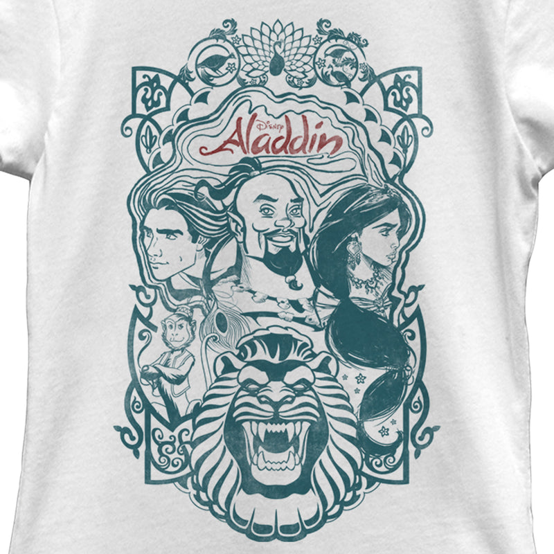 Girl's Aladdin Ornate Trio Frame T-Shirt