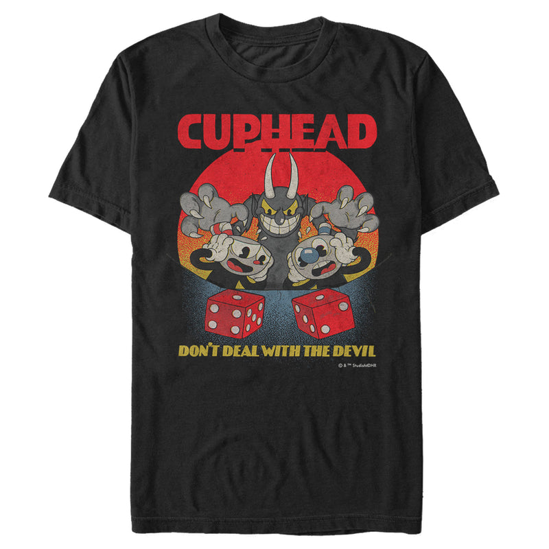 Men's Cuphead Don't Deal With the Devil Snake Eyes T-Shirt