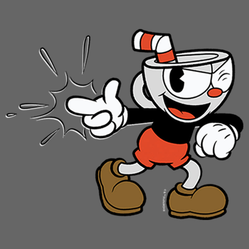 Girl's Cuphead Finger Point Cuphead T-Shirt