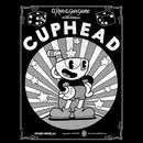 Men's Cuphead Black and White Poster T-Shirt