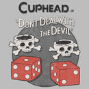 Men's Cuphead Don't Deal With the Devil Skull Dice T-Shirt
