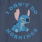 Junior's Lilo & Stitch I Don't Do Mornings Light Blue Sweatshirt