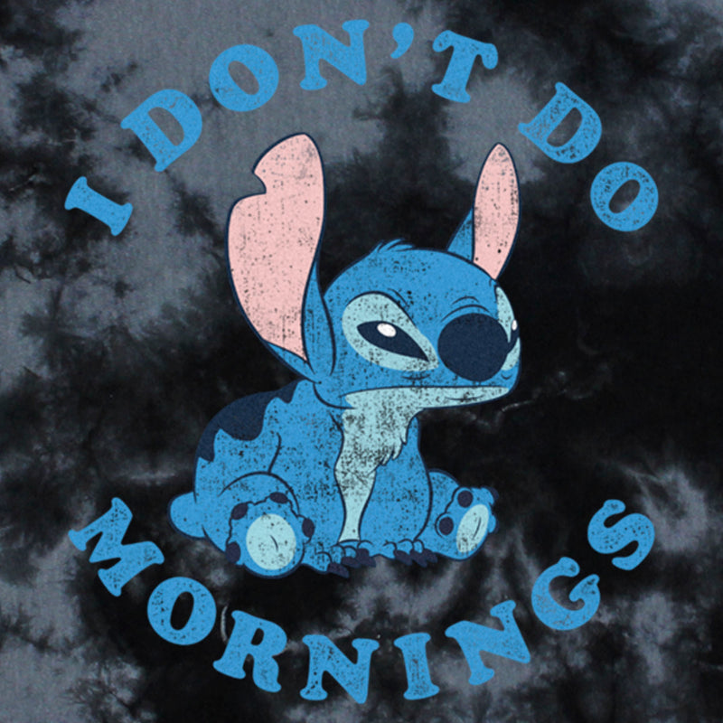 Junior's Lilo & Stitch I Don't Do Mornings Stitch T-Shirt