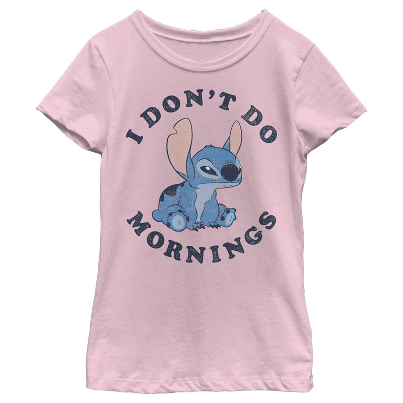Girl's Lilo & Stitch Experiment 626 I Don't Do Mornings T-Shirt