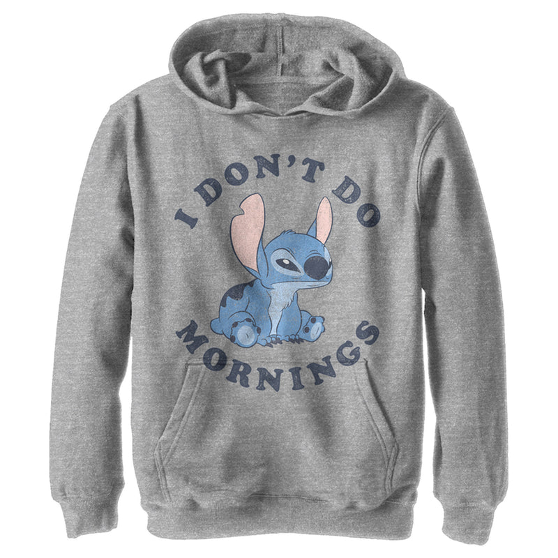 Boy's Lilo & Stitch Experiment 626 I Don't Do Mornings Pull Over Hoodie