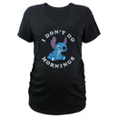 Women's Lilo & Stitch I Don't Do Mornings Distressed T-Shirt