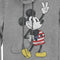 Junior's Mickey & Friends Retro American Peace Sign Cowl Neck Sweatshirt