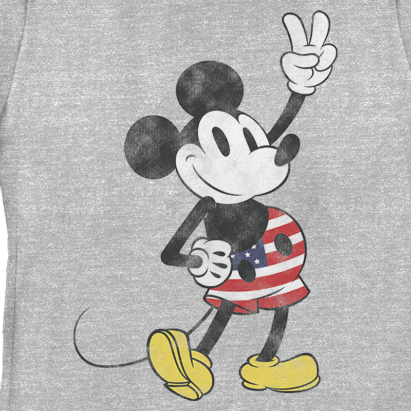 Women's Mickey & Friends Retro American Peace Sign T-Shirt