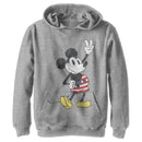 Boy's Mickey & Friends Retro American Peace Sign Pull Over Hoodie