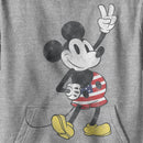 Boy's Mickey & Friends Retro American Peace Sign Pull Over Hoodie