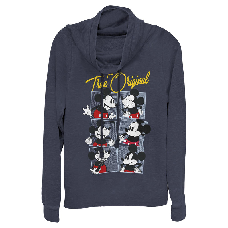 Junior's Mickey & Friends Mickey the True Original Cowl Neck Sweatshirt