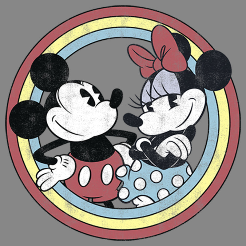 Boy's Mickey & Friends Mickey and Minnie Retro Circle Performance Tee