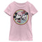 Girl's Mickey & Friends Mickey and Minnie Retro Circle T-Shirt