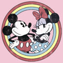 Girl's Mickey & Friends Mickey and Minnie Retro Circle T-Shirt