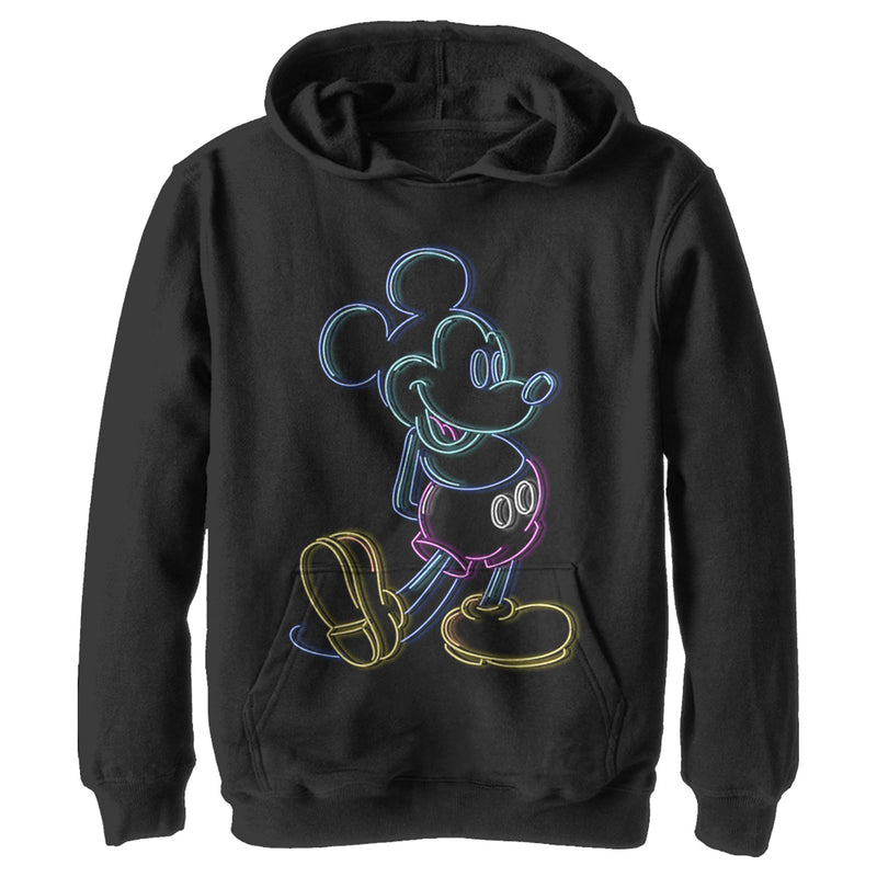 Boy's Mickey & Friends Neon Mickey Pull Over Hoodie