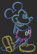 Women's Mickey & Friends Bright Neon Mickey Mouse Outline T-Shirt