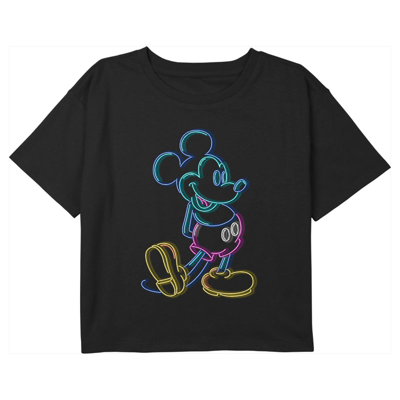 Girl's Mickey & Friends Neon Mickey T-Shirt