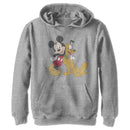 Boy's Mickey & Friends Mickey and Pluto Pull Over Hoodie