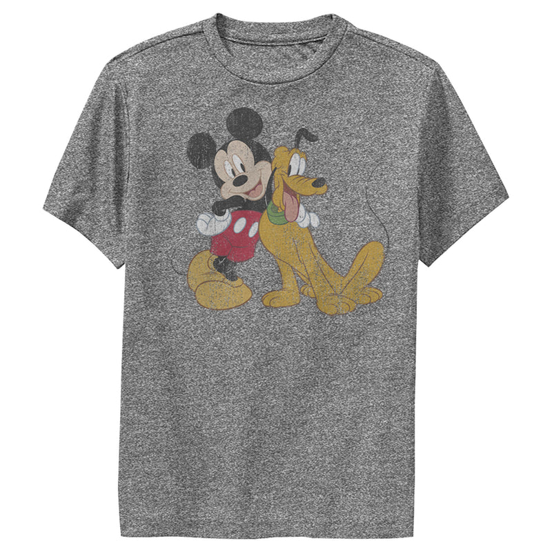 Boy's Mickey & Friends Mickey and Pluto Performance Tee