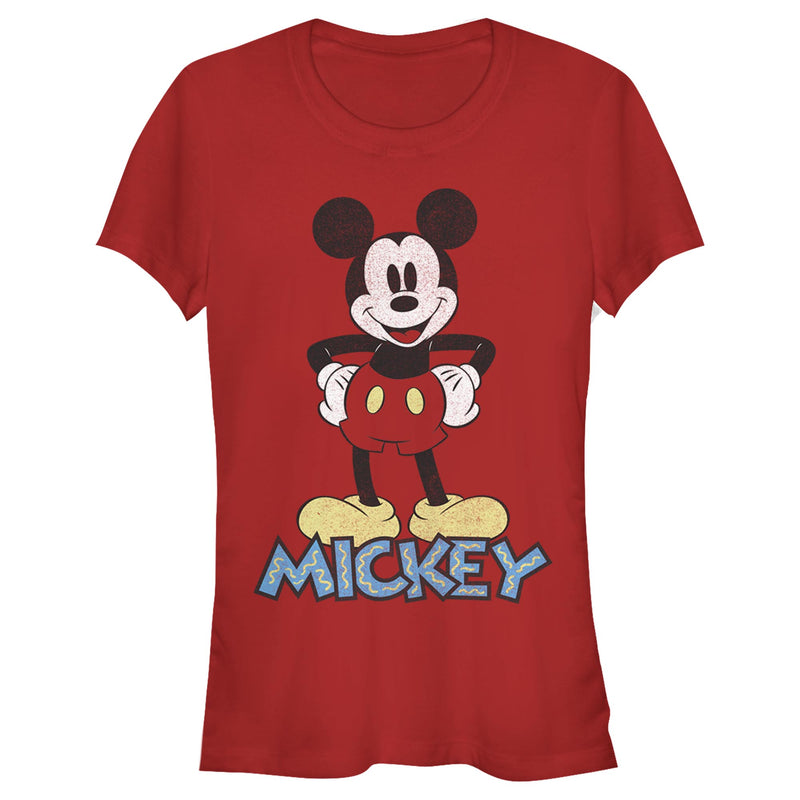 Junior's Mickey & Friends Distressed '90s T-Shirt