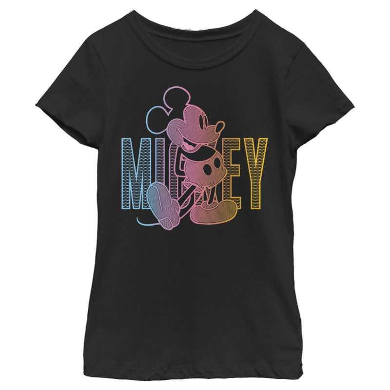 Girl's Mickey & Friends Mickey Neon Gradient T-Shirt