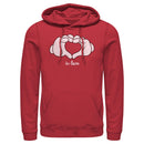 Men's Mickey & Friends White Glove Heart Pull Over Hoodie