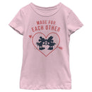 Girl's Mickey & Friends Mickey and Minnie Made For Each Other T-Shirt