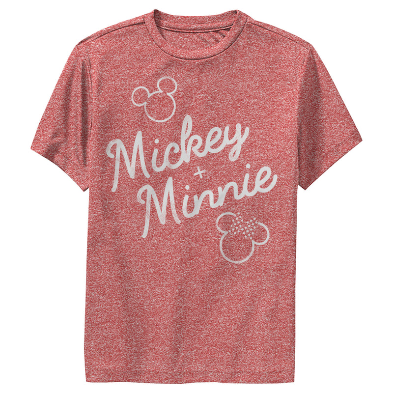 Boy's Mickey & Friends Mickey and Minnie Retro Signatures Performance Tee