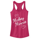 Junior's Mickey & Friends Retro Signatures Racerback Tank Top