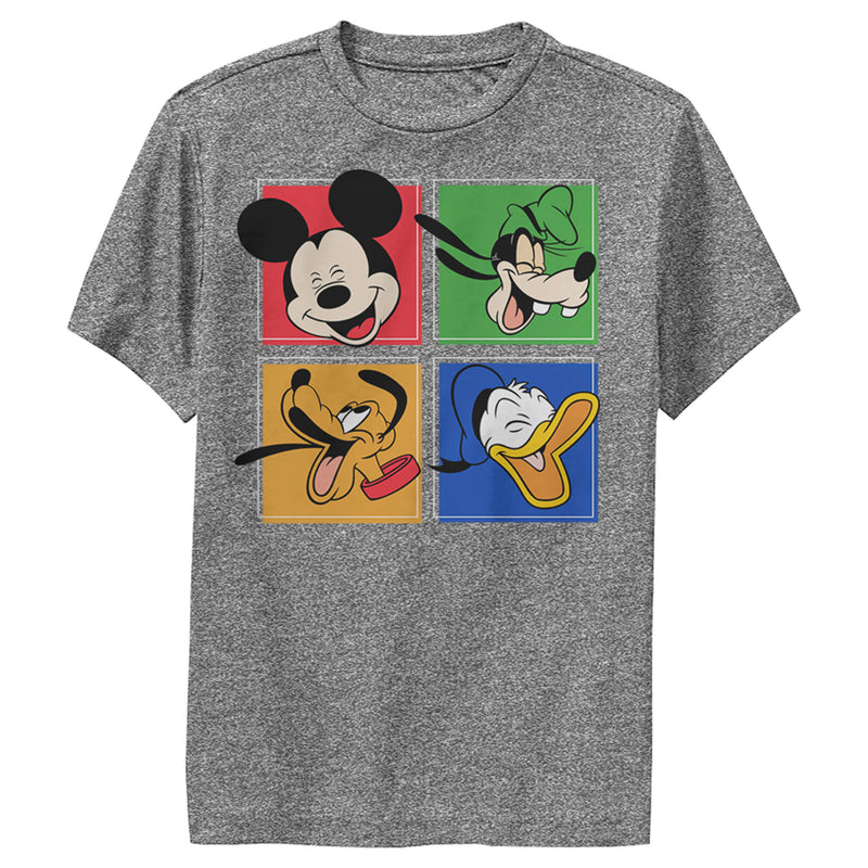 Boy's Mickey & Friends Character Grid Performance Tee