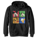 Boy's Mickey & Friends Character Grid Pull Over Hoodie