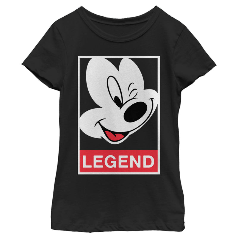 Girl's Mickey & Friends Mickey Legend Poster T-Shirt