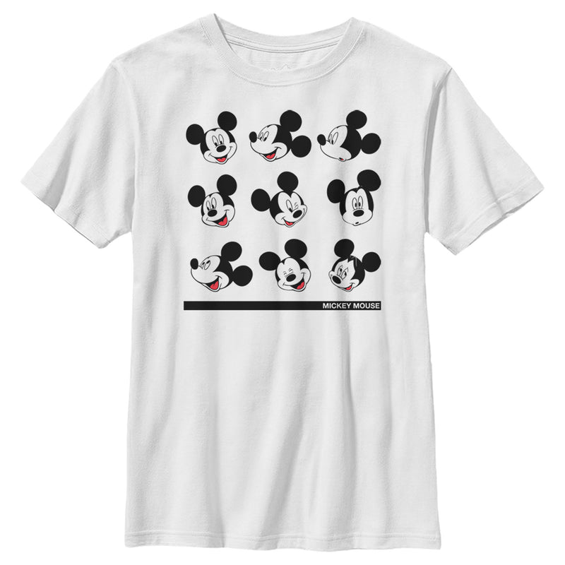 Boy's Mickey & Friends Mickey Mouse Silly Faces T-Shirt