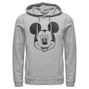 Men's Mickey & Friends Smiling Mickey Mouse Distressed Pull Over Hoodie