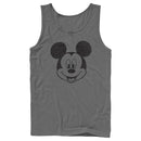 Men's Mickey & Friends Smiling Mickey Mouse Distressed Tank Top