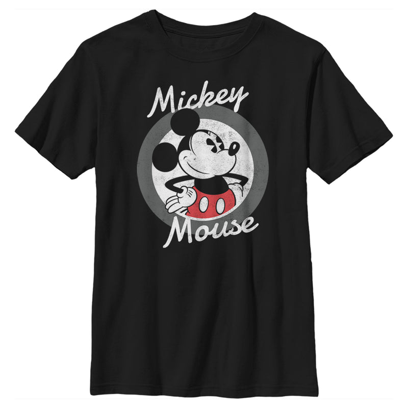 Boy's Mickey & Friends Mickey Mouse Classic Circle T-Shirt