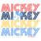 Girl's Mickey & Friends Mickey Retro Name Stack T-Shirt