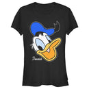 Junior's Mickey & Friends Donald Duck Big Face T-Shirt