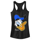 Junior's Mickey & Friends Donald Duck Big Face Racerback Tank Top