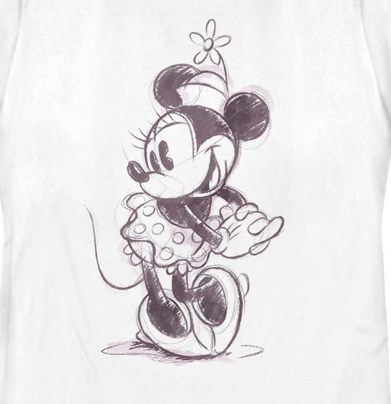 Women's Mickey & Friends Minnie Mouse Vintage Sketch T-Shirt