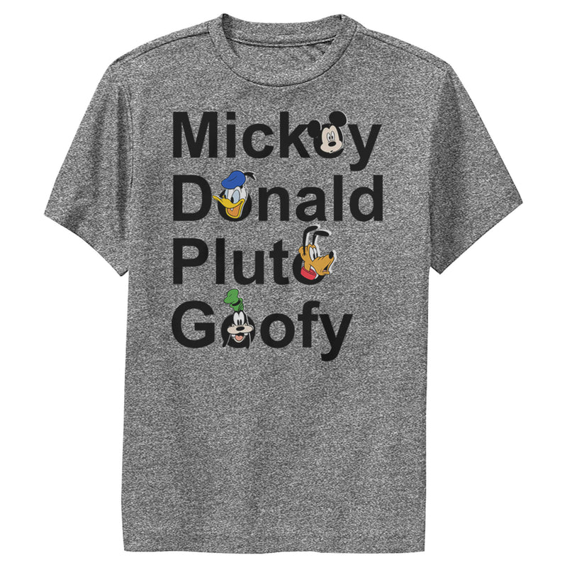 Boy's Mickey & Friends Mickey Donald Pluto Goofy Performance Tee