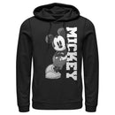 Men's Mickey & Friends Black and White Mickey Mouse Pull Over Hoodie