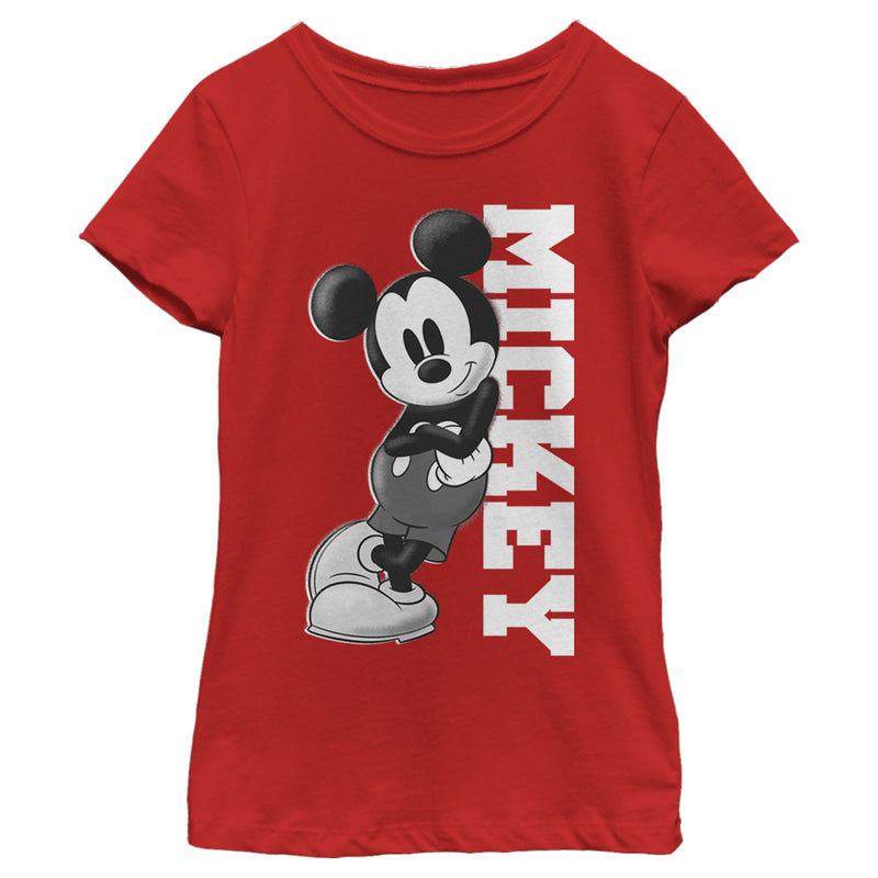 Girl's Mickey & Friends Mickey Lean T-Shirt