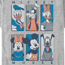 Men's Mickey & Friends Blue and Orange Portraits T-Shirt